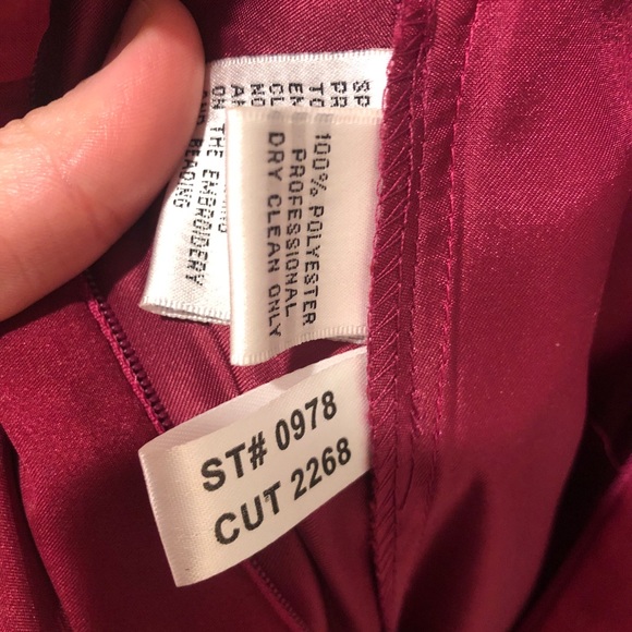 Beaded Strap Raspberry Gown - Picture 10 of 11